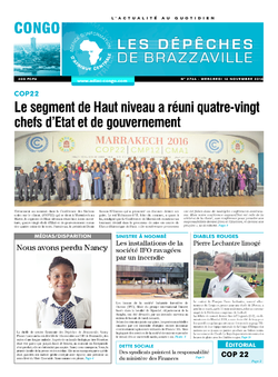 Les Dépêches de Brazzaville : Édition brazzaville du 16 novembre 2016
