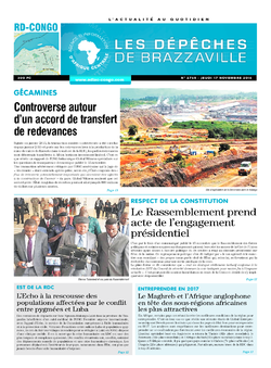 Les Dépêches de Brazzaville : Édition kinshasa du 17 novembre 2016