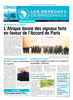 Les Dépêches de Brazzaville : Édition brazzaville du 18 novembre 2016