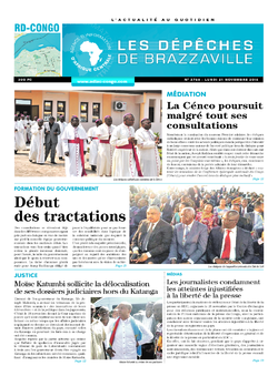 Les Dépêches de Brazzaville : Édition kinshasa du 21 novembre 2016