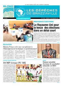 Les Dépêches de Brazzaville : Édition kinshasa du 22 novembre 2016