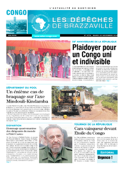 Les Dépêches de Brazzaville : Édition brazzaville du 29 novembre 2016
