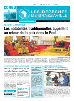 Les Dépêches de Brazzaville : Édition brazzaville du 30 novembre 2016