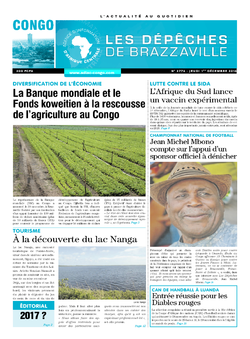 Les Dépêches de Brazzaville : Édition brazzaville du 01 décembre 2016