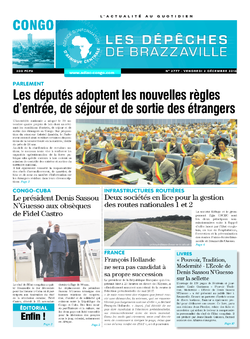 Les Dépêches de Brazzaville : Édition brazzaville du 02 décembre 2016