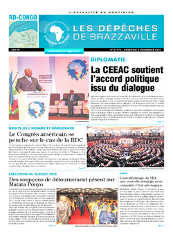 Les Dépêches de Brazzaville : Édition kinshasa du 02 décembre 2016