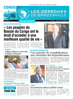 Les Dépêches de Brazzaville : Édition brazzaville du 05 décembre 2016