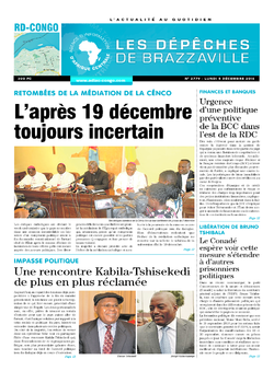 Les Dépêches de Brazzaville : Édition kinshasa du 05 décembre 2016