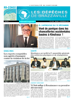 Les Dépêches de Brazzaville : Édition kinshasa du 06 décembre 2016