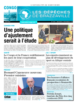 Les Dépêches de Brazzaville : Édition brazzaville du 07 décembre 2016