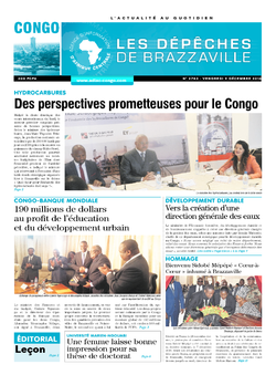Les Dépêches de Brazzaville : Édition brazzaville du 09 décembre 2016