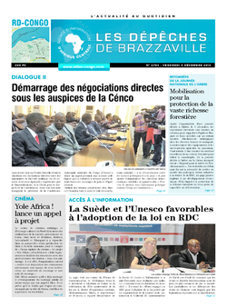 Les Dépêches de Brazzaville : Édition kinshasa du 09 décembre 2016