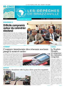 Les Dépêches de Brazzaville : Édition kinshasa du 16 décembre 2016