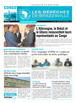 Les Dépêches de Brazzaville : Édition brazzaville du 20 décembre 2016