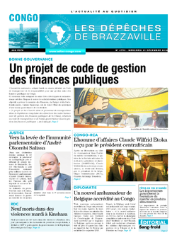 Les Dépêches de Brazzaville : Édition brazzaville du 21 décembre 2016