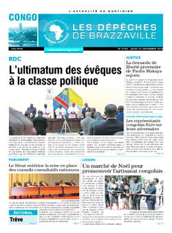 Les Dépêches de Brazzaville : Édition brazzaville du 22 décembre 2016