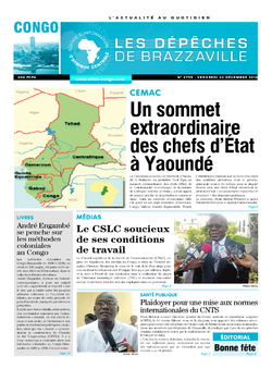 Les Dépêches de Brazzaville : Édition brazzaville du 23 décembre 2016
