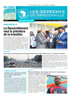 Les Dépêches de Brazzaville : Édition kinshasa du 27 décembre 2016