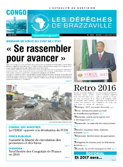 Les Dépêches de Brazzaville : Édition brazzaville du 03 janvier 2017