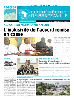 Les Dépêches de Brazzaville : Édition kinshasa du 04 janvier 2017