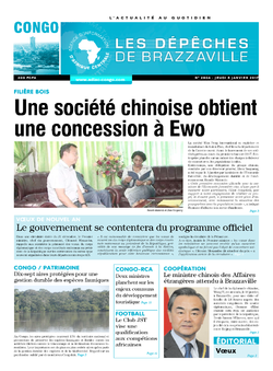 Les Dépêches de Brazzaville : Édition brazzaville du 05 janvier 2017
