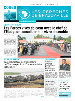 Les Dépêches de Brazzaville : Édition brazzaville du 09 janvier 2017