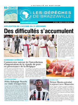 Les Dépêches de Brazzaville : Édition kinshasa du 10 janvier 2017