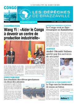 Les Dépêches de Brazzaville : Édition brazzaville du 11 janvier 2017