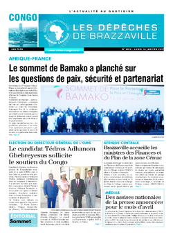 Les Dépêches de Brazzaville : Édition brazzaville du 16 janvier 2017
