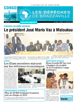 Les Dépêches de Brazzaville : Édition brazzaville du 17 janvier 2017