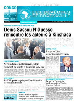 Les Dépêches de Brazzaville : Édition brazzaville du 20 janvier 2017