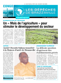 Les Dépêches de Brazzaville : Édition brazzaville du 24 janvier 2017