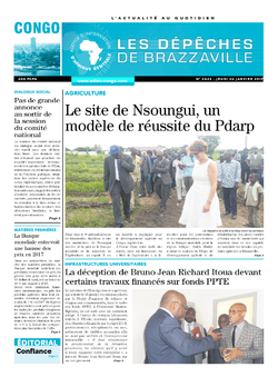 Les Dépêches de Brazzaville : Édition brazzaville du 26 janvier 2017