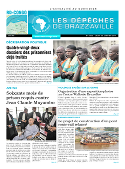 Les Dépêches de Brazzaville : Édition kinshasa du 26 janvier 2017