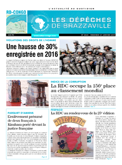 Les Dépêches de Brazzaville : Édition kinshasa du 27 janvier 2017