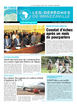 Les Dépêches de Brazzaville : Édition kinshasa du 31 janvier 2017