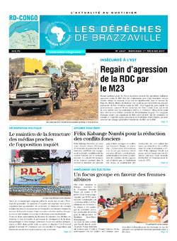 Les Dépêches de Brazzaville : Édition kinshasa du 01 février 2017