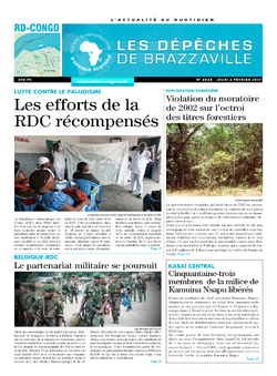 Les Dépêches de Brazzaville : Édition kinshasa du 02 février 2017