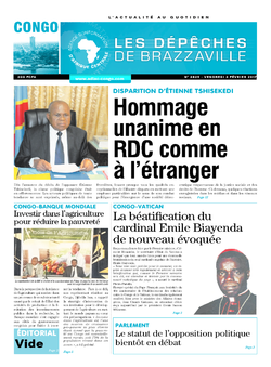 Les Dépêches de Brazzaville : Édition brazzaville du 03 février 2017