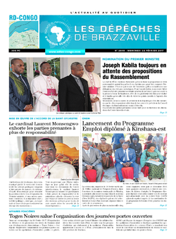 Les Dépêches de Brazzaville : Édition kinshasa du 22 février 2017