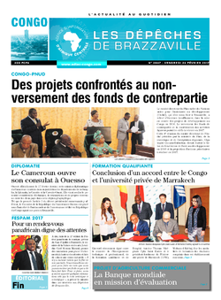 Les Dépêches de Brazzaville : Édition brazzaville du 24 février 2017