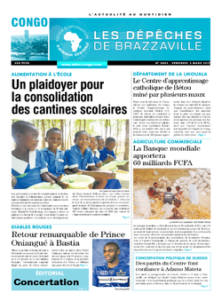 Les Dépêches de Brazzaville : Édition brazzaville du 03 mars 2017
