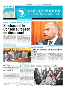 Les Dépêches de Brazzaville : Édition kinshasa du 09 mars 2017