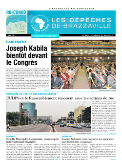 Les Dépêches de Brazzaville : Édition kinshasa du 31 mars 2017