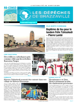 Les Dépêches de Brazzaville : Édition kinshasa du 04 avril 2017