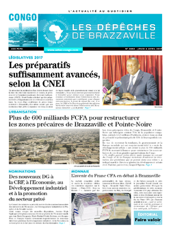 Les Dépêches de Brazzaville : Édition brazzaville du 06 avril 2017