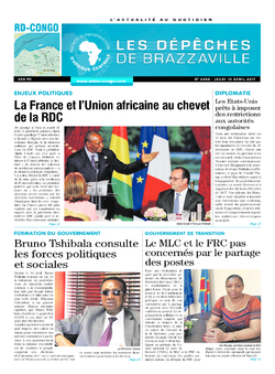 Les Dépêches de Brazzaville : Édition kinshasa du 13 avril 2017
