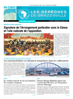 Les Dépêches de Brazzaville : Édition kinshasa du 28 avril 2017