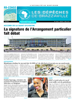 Les Dépêches de Brazzaville : Édition kinshasa du 02 mai 2017