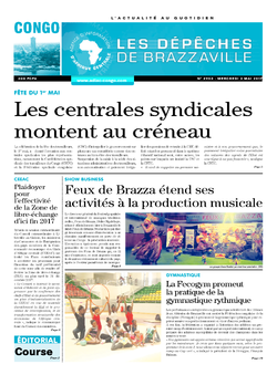 Les Dépêches de Brazzaville : Édition brazzaville du 03 mai 2017